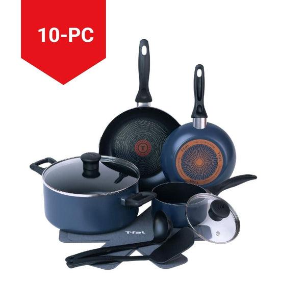 Viva Aluminum Non-Stick Cookware Set, Blue, 10-pc Q5186