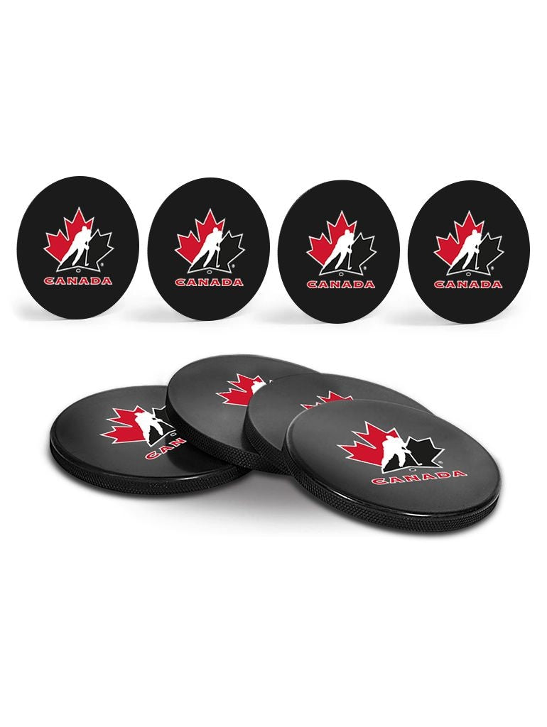 Hockey Puck Drink Coasters, 4-pk R9214