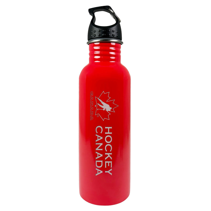 Water Bottle, Stainless Steel with Screw-On Lid, Red, 25-oz D3468