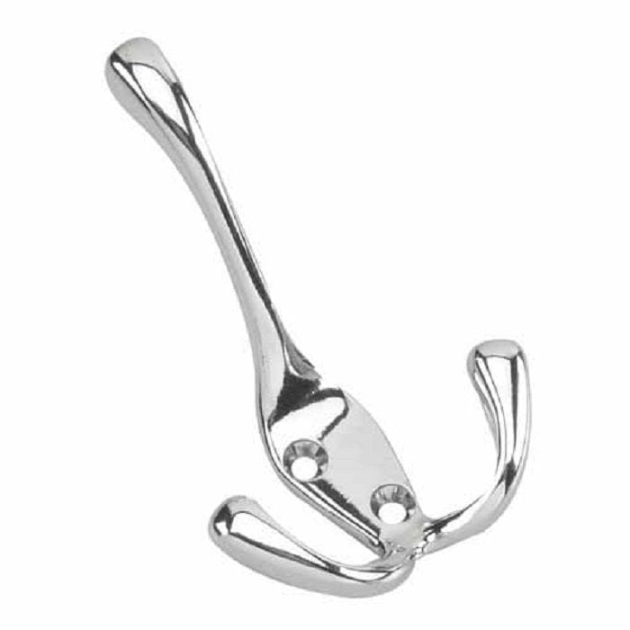 Tri-hook, 4", Chrome, 3pk I2261