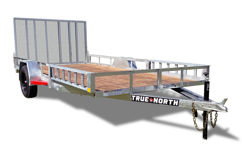 83-in x 14-ft Utility Trailer with Gate & Side ATV Ramps, Galvanized H4147