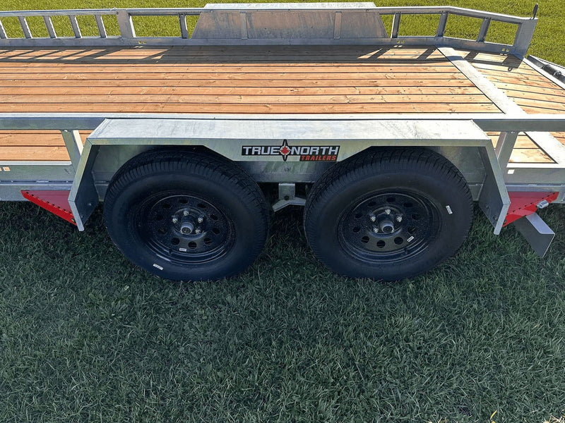 83-in x 16-ft Tandem Axle Utility Trailer, Galvanized P2823
