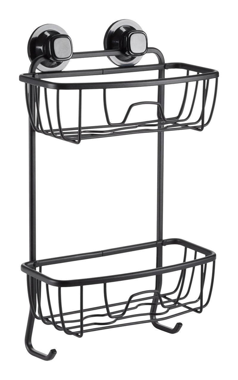 2-Tier Rustproof Aluminum Suction Basket, Assorted Mounting W3379