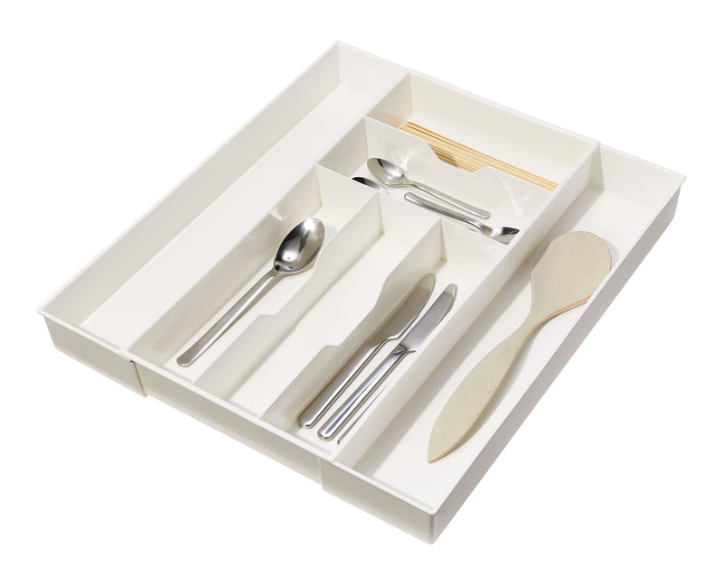 Alpha 7-Slot Expandable Cutlery Tray Organizer, White F0242