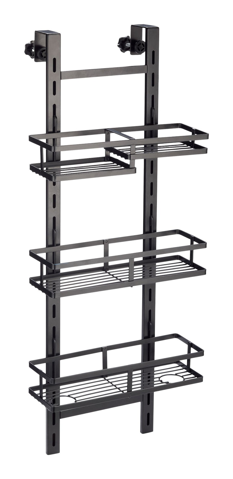 Over-The-Door Adjustable Shower Caddy, Black W0549