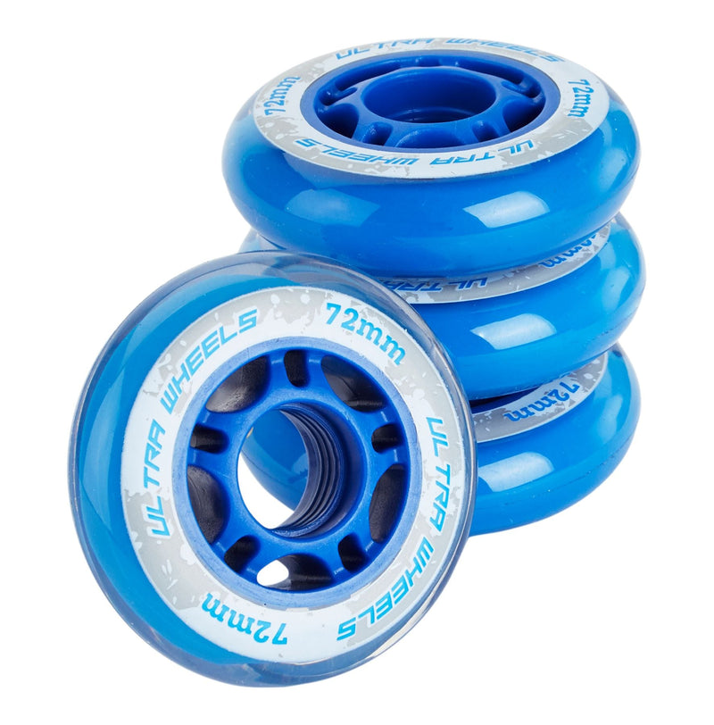 Replacement Inline Skate Wheels, Blue, 4-pk, Assorted Sizes P2404