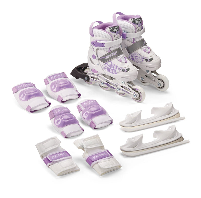 Switchers Ice/Inline Skates with Pad Set, Purple, Youth U2333
