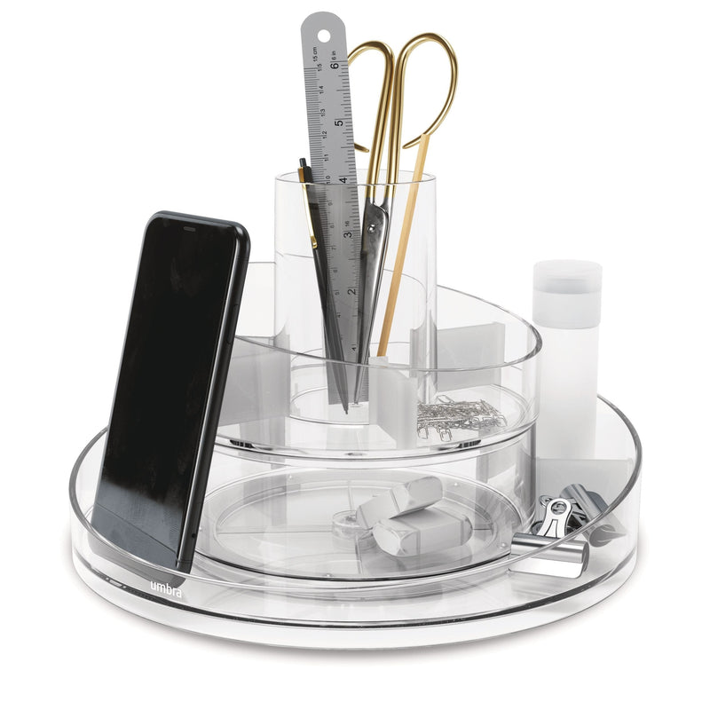 Cascada Acrylic Spinning Turntable Cosmetic Vanity Organizer, Clear M1915