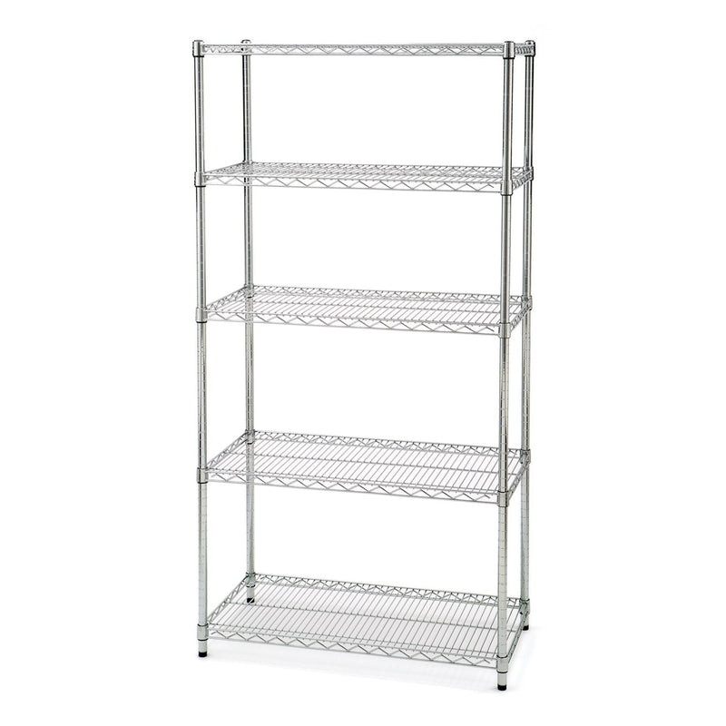 5-Tier NSF Shelving, 36-in x 18-in x 72-in, Zinc P2645