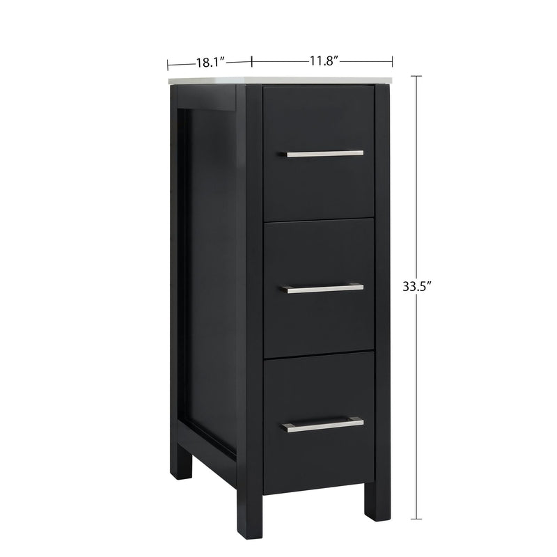 Brescia Vanity Side Cabinet, 12-in P0533