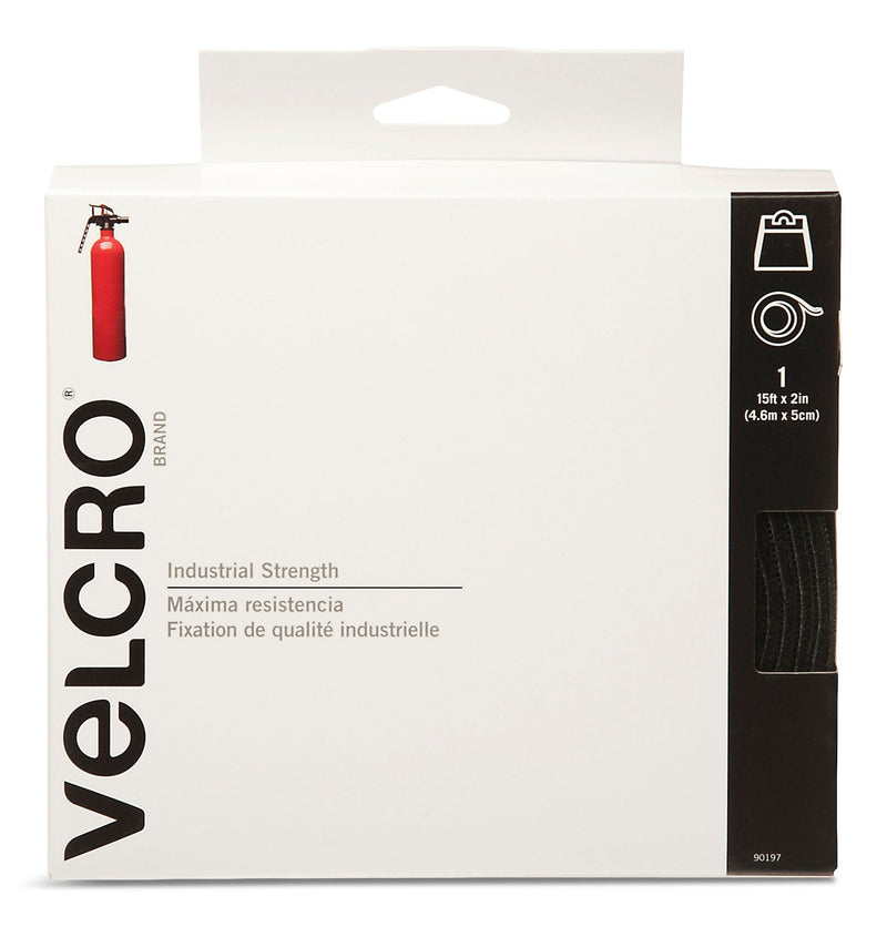Hook-and-loop Industrial Strength Tape, Black, 15 ft x 2 in M7801