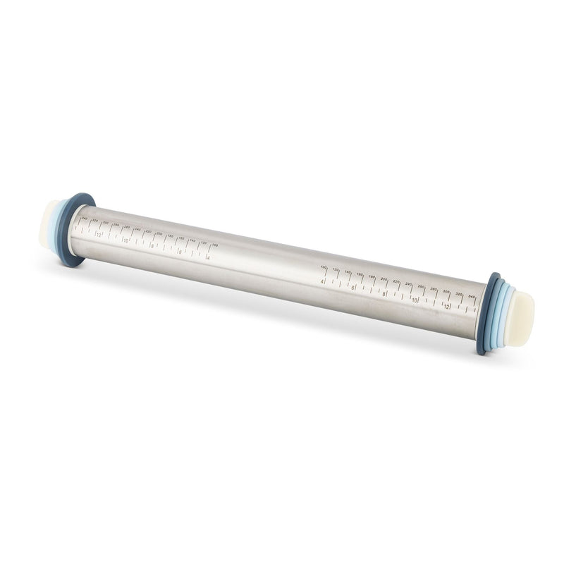 Adjustable Stainless Steel Rolling Pin with Thickness Rings F4185