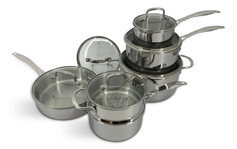 Elite Series 3-Ply Clad Stainless Cookware Set, Oven Safe G8518