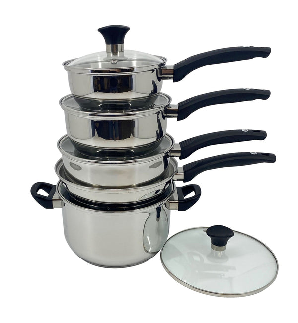 Everyday Series Premium Stainless Steel Cookware Set, Dishwasher & Oven-Safe, 10-pc P5732