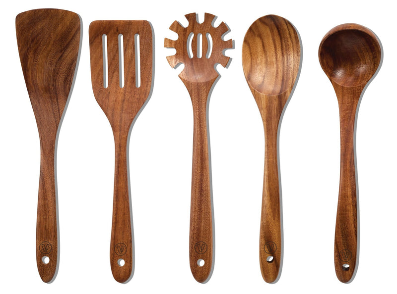 Solid Acacia Wood Utensil Set, 5-pc C1190