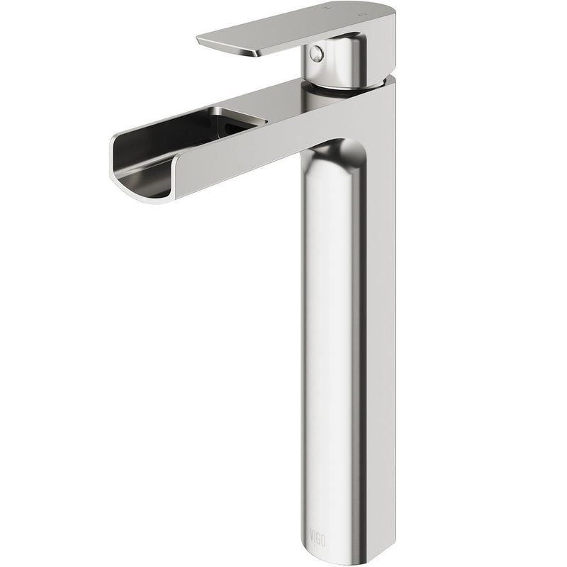 Amada 11-in Brushed Nickel Vessel Bathroom Faucet C5692