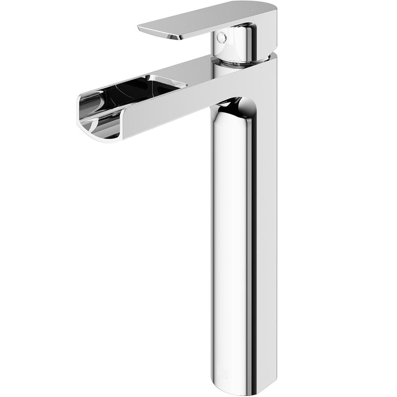 Amada Single Handle Vessel Single Hole Bathroom Sink Faucet, WaterSense Certified, Chrome V3749