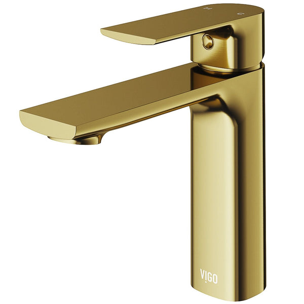 Davidson Single Handle Single Hole Bathroom Sink Faucet, WaterSense Certified, Matte Gold D0846
