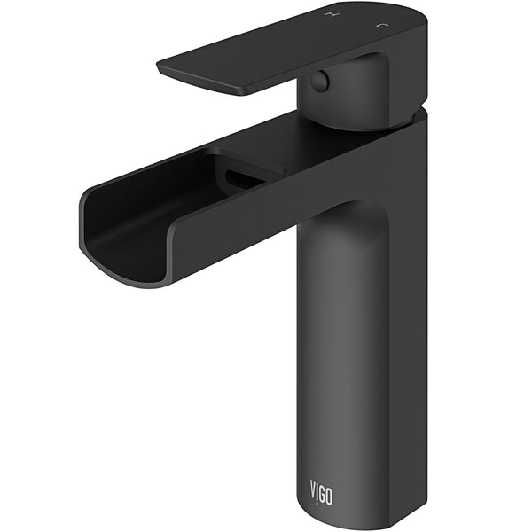 Ileana Single Handle Single Hole Bathroom Sink Faucet, WaterSense Certified, Matte Black L2401