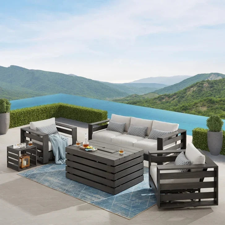 Whitney 5-piece Patio Conversation Set with Fire Table K4181