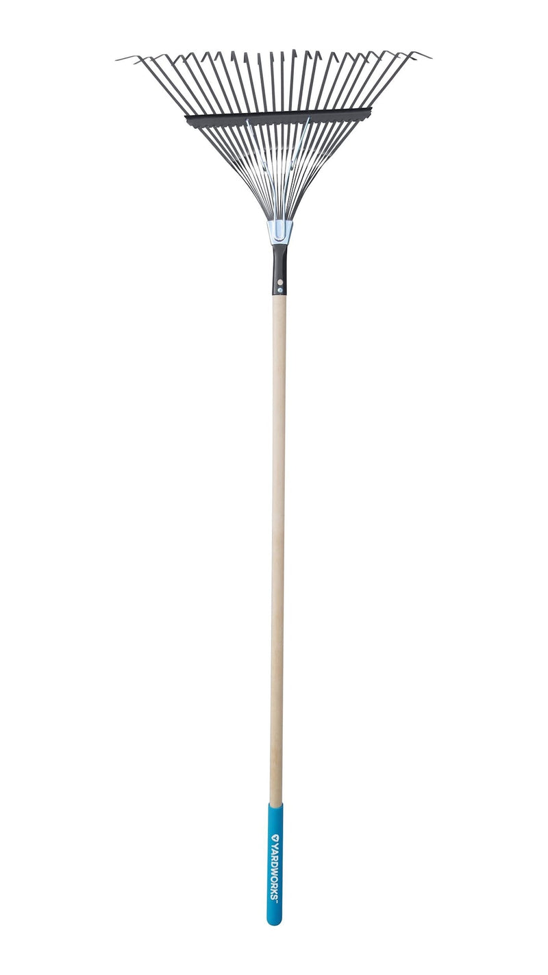 22-in Wide Metal 22-Tine Leaf Rake, 48-in Hardwood Shaft X9834